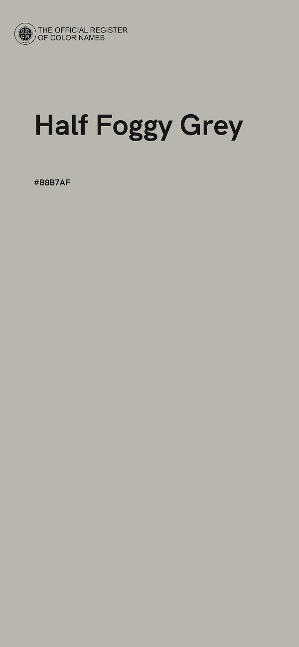 #B8B7AF - Half Foggy Grey color image
