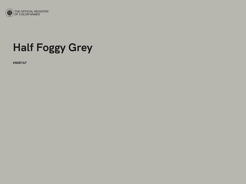 #B8B7AF - Half Foggy Grey color image