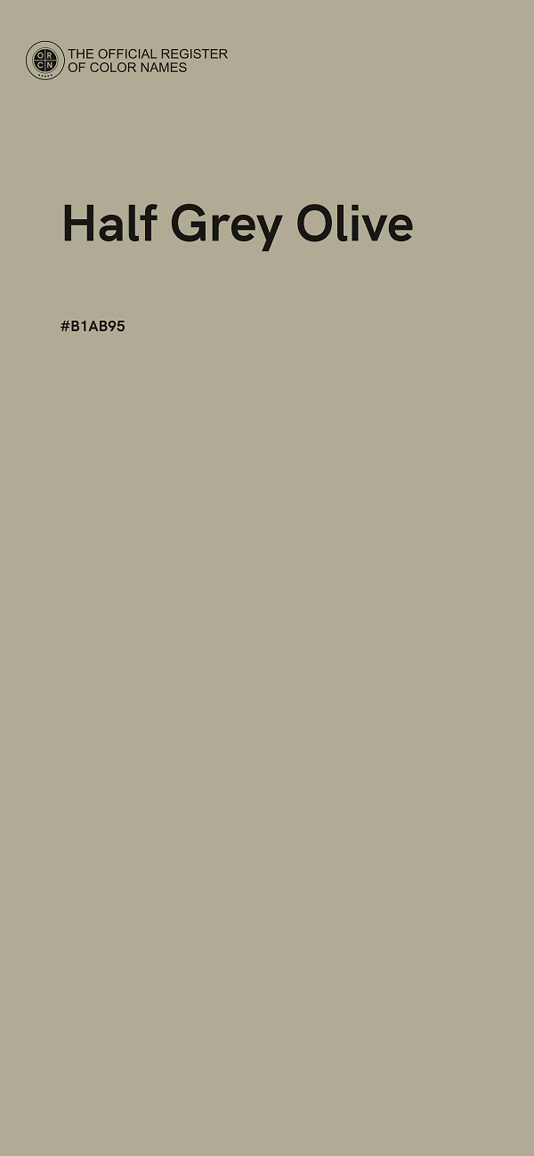 #B1AB95 - Half Grey Olive color image