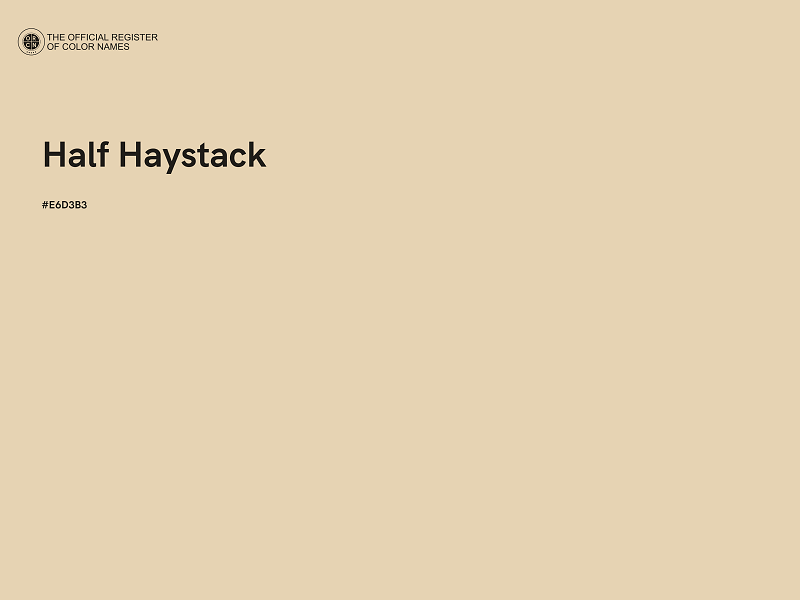 #E6D3B3 - Half Haystack color image