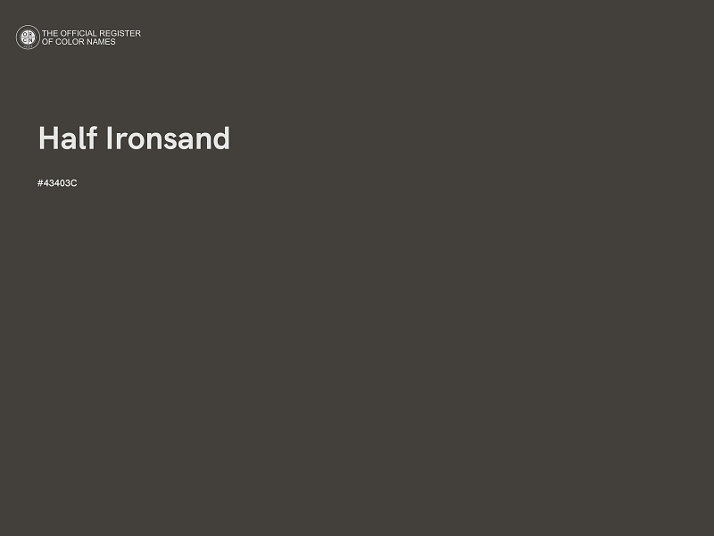 #43403C - Half Ironsand color image