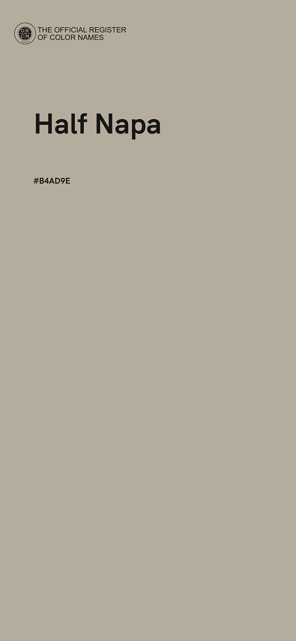 #B4AD9E - Half Napa color image