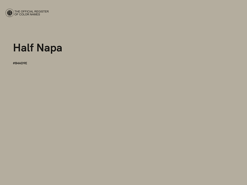 #B4AD9E - Half Napa color image