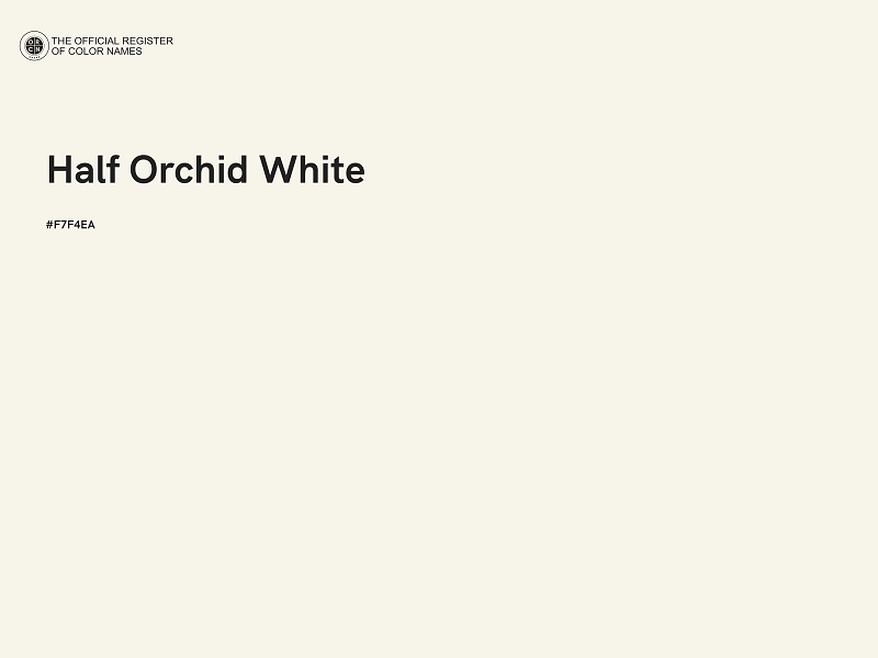 #F7F4EA - Half Orchid White color image