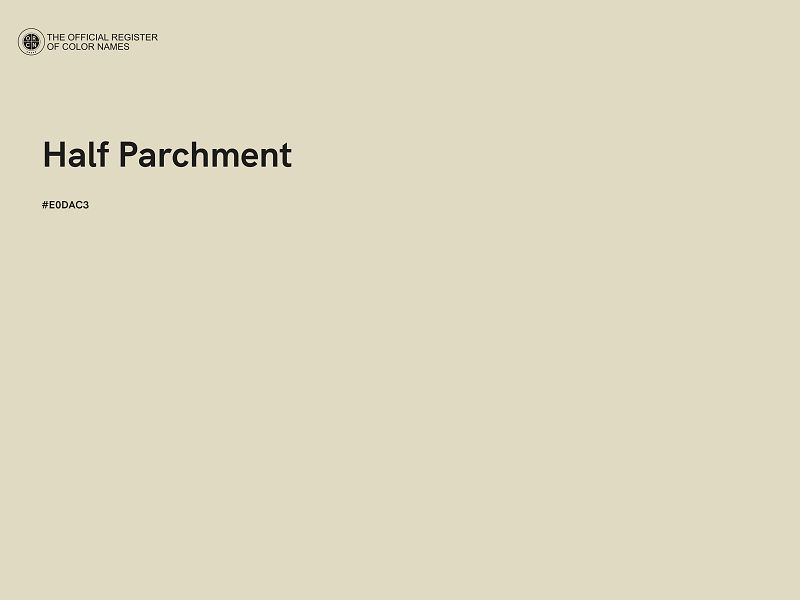 #E0DAC3 - Half Parchment color image