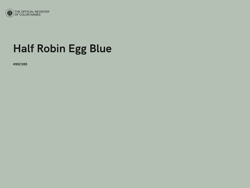 #B5C0B5 - Half Robin Egg Blue color image