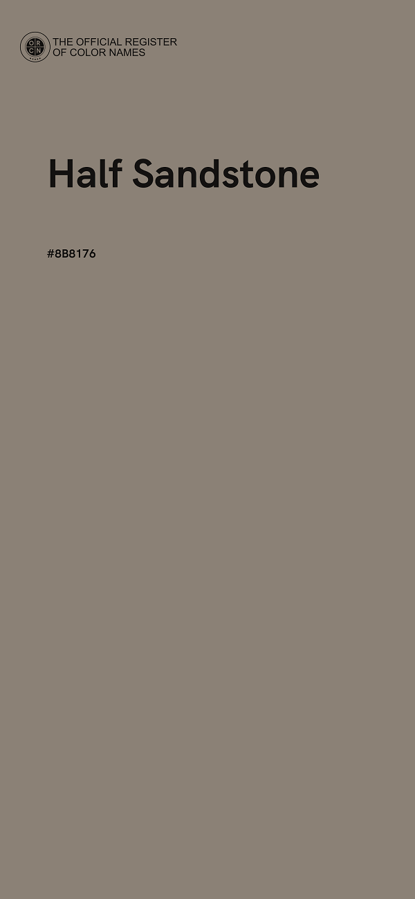 #8B8176 - Half Sandstone color image