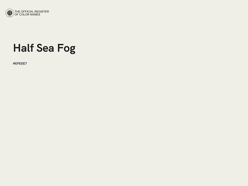 #EFEEE7 - Half Sea Fog color image