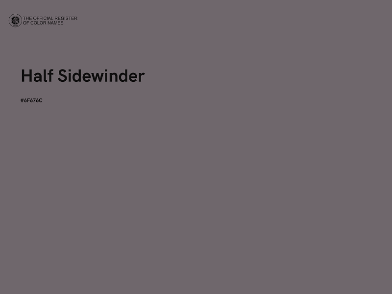 #6F676C - Half Sidewinder color image