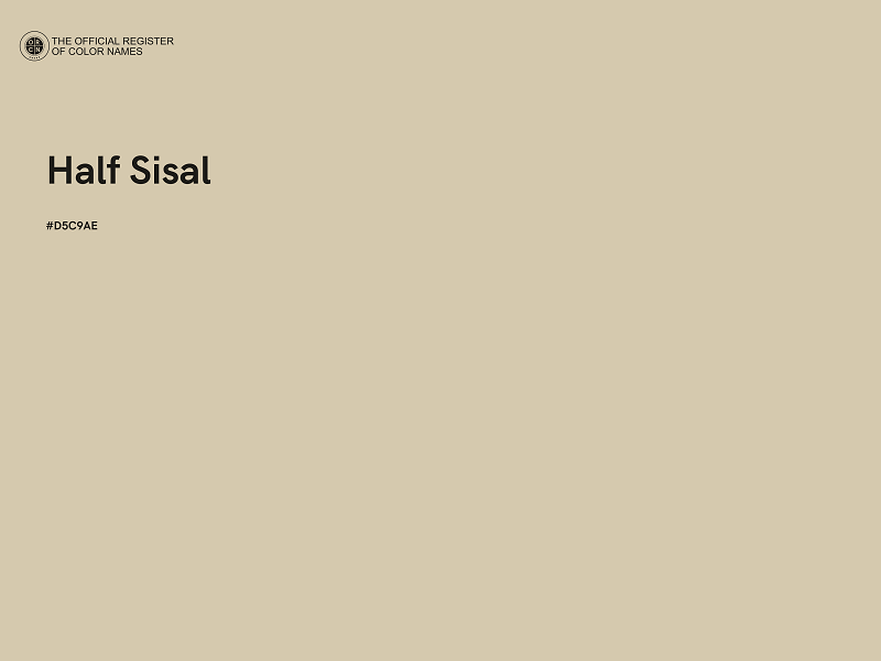 #D5C9AE - Half Sisal color image