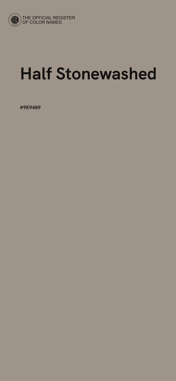 #9E9489 - Half Stonewashed color image