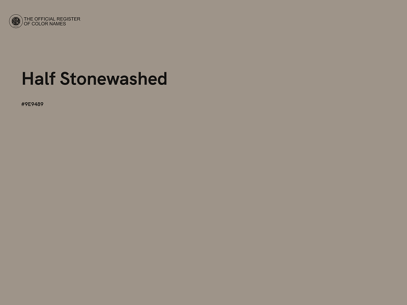 #9E9489 - Half Stonewashed color image