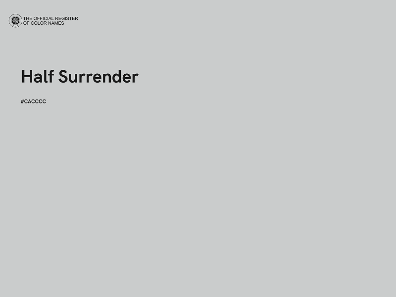 #CACCCC - Half Surrender color image