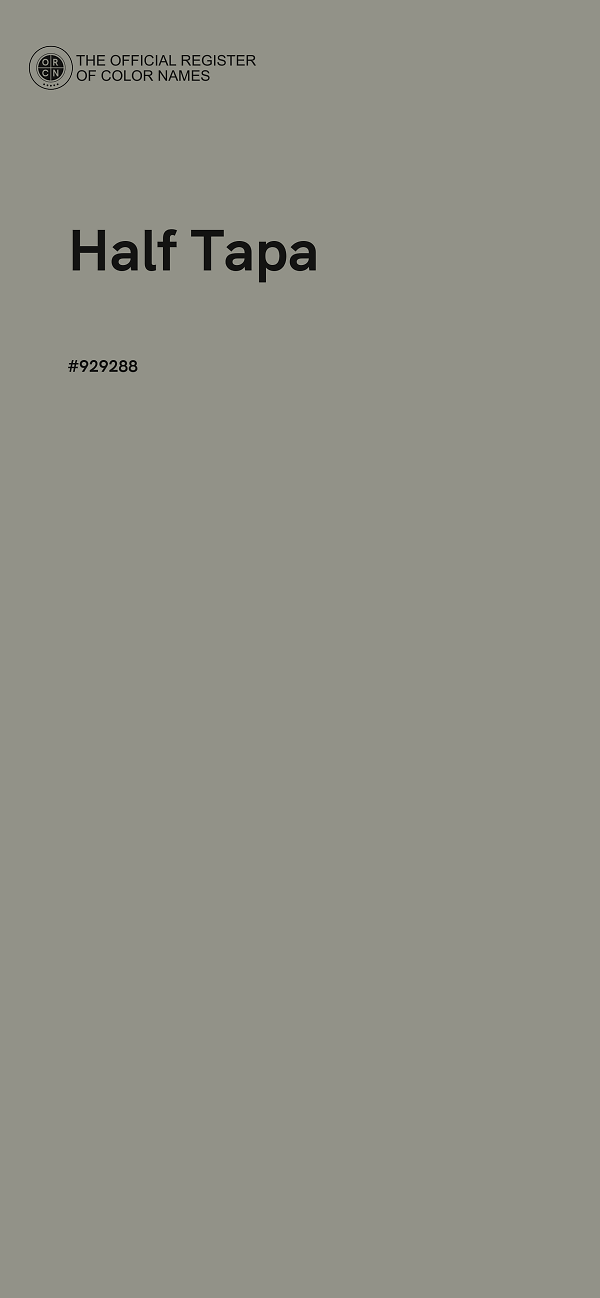 #929288 - Half Tapa color image