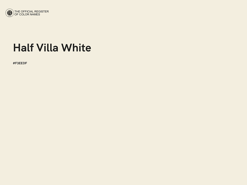 #F3EEDF - Half Villa White color image