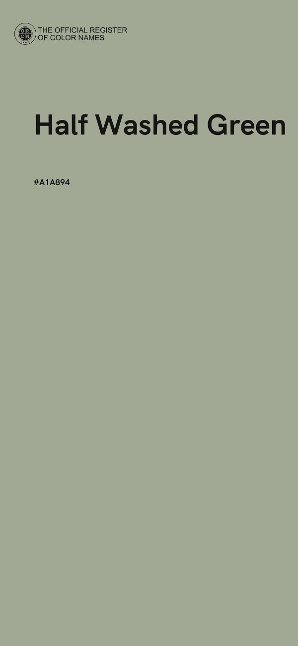 #A1A894 - Half Washed Green color image