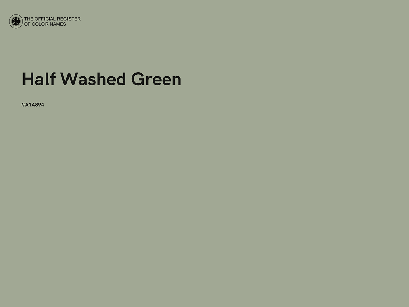 #A1A894 - Half Washed Green color image