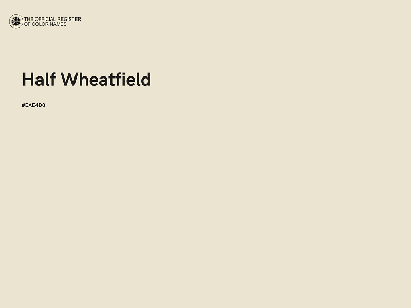 #EAE4D0 - Half Wheatfield color image