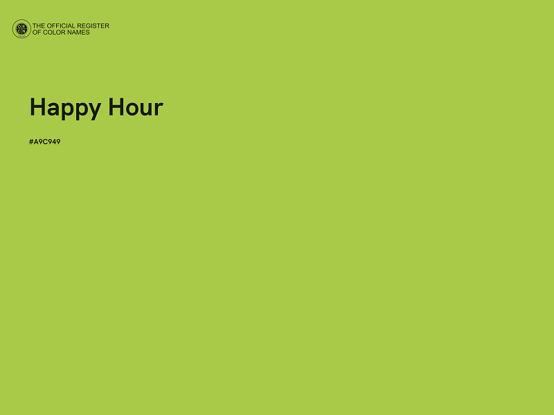#A9C949 - Happy Hour color image