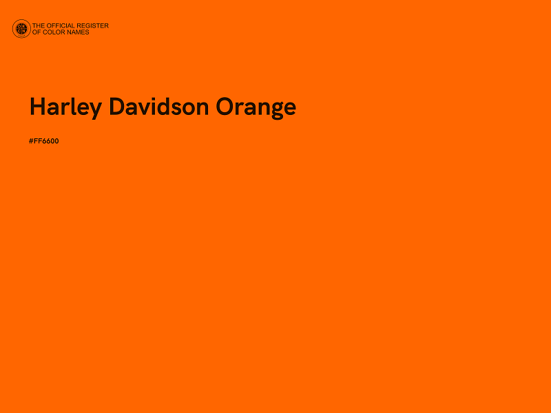 #FF6600 - Harley Davidson Orange color image