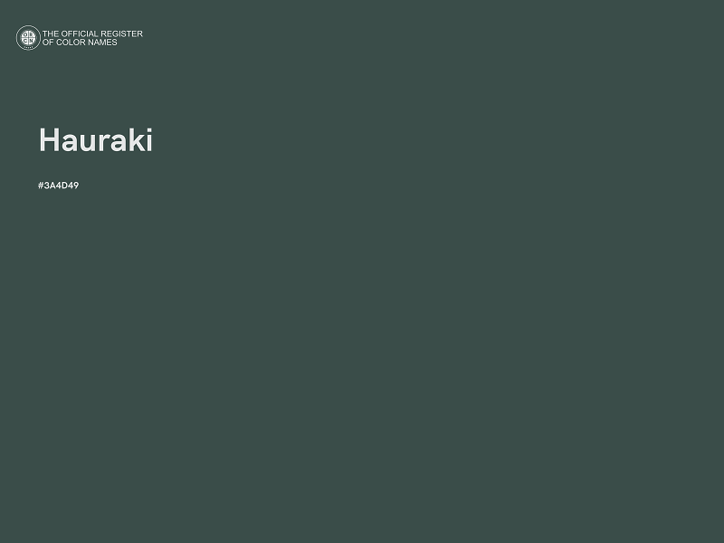 #3A4D49 - Hauraki color image