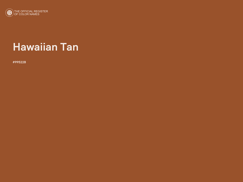 #99522B - Hawaiian Tan color image