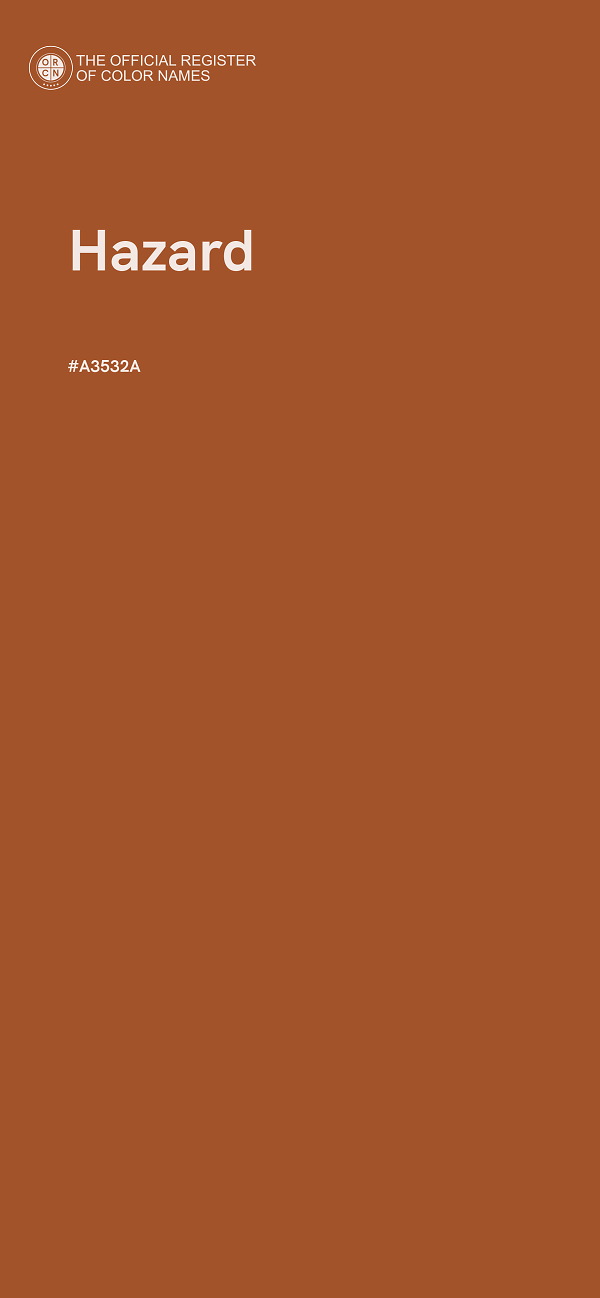 #A3532A - Hazard color image