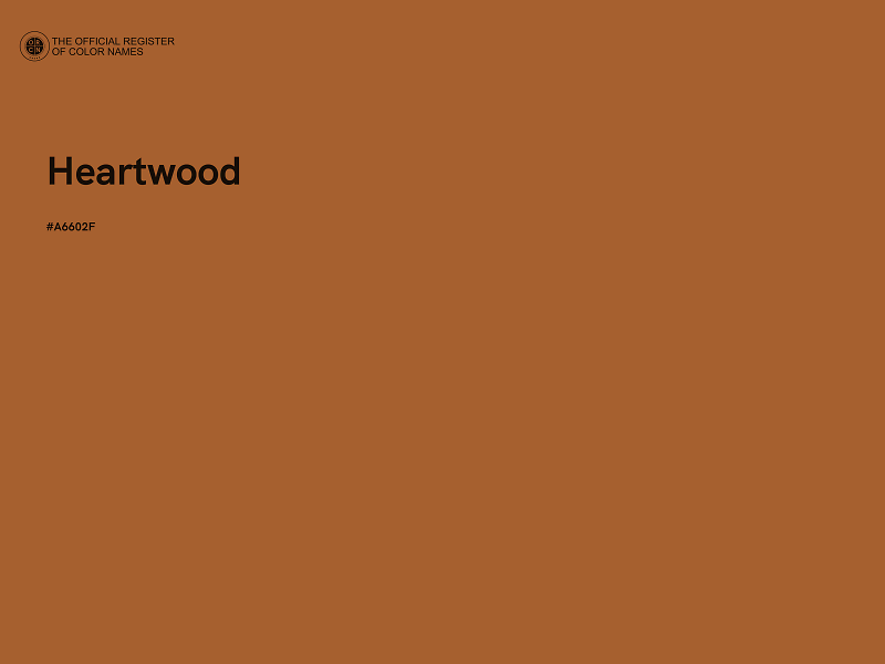#A6602F - Heartwood color image