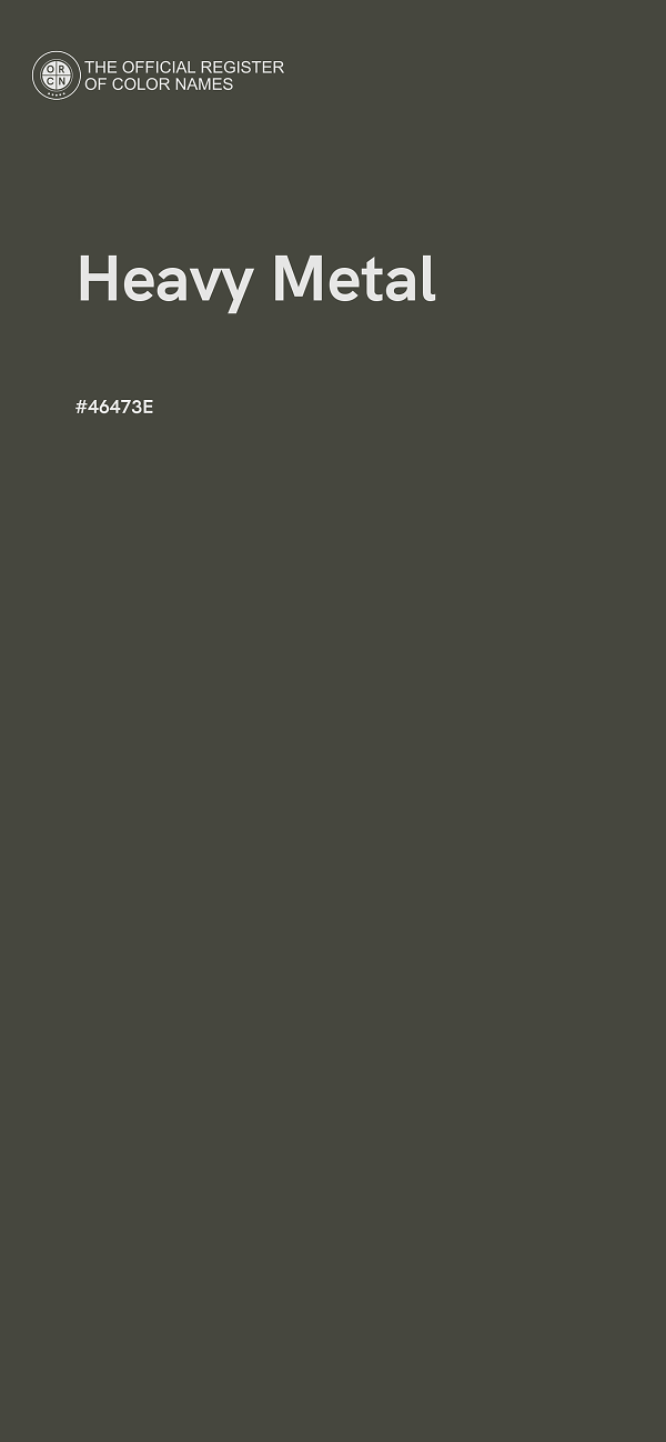 #46473E - Heavy Metal color image