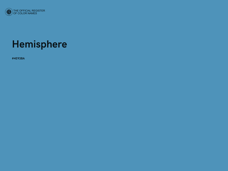 #4E93BA - Hemisphere color image