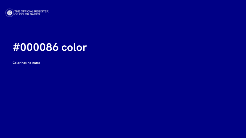 #000086 color image