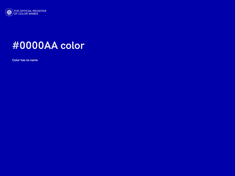 #0000AA color image