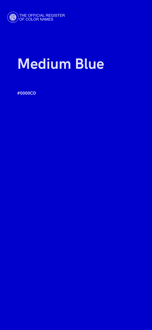 #0000CD - Medium Blue color image