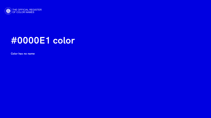 #0000E1 color image