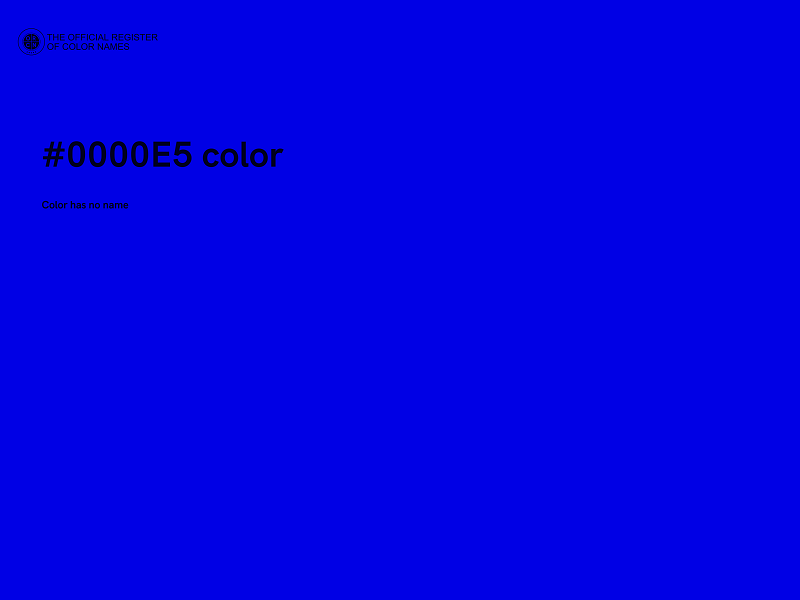 #0000E5 color image