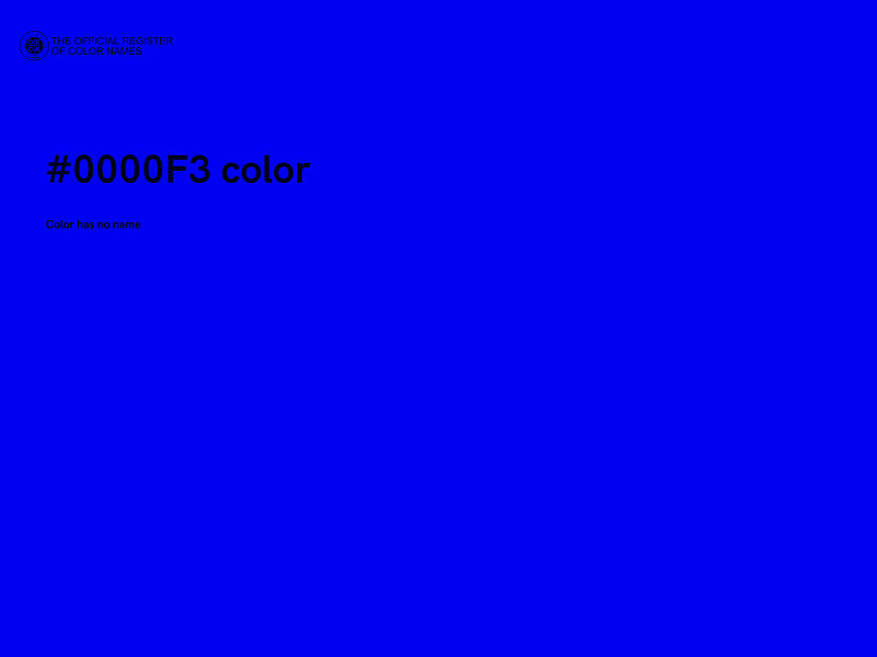 #0000F3 color image