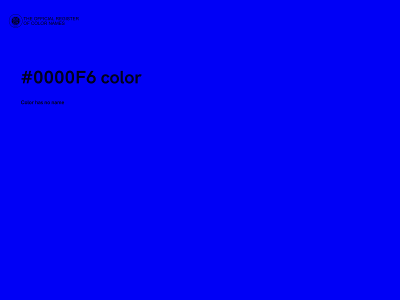 #0000F6 color image