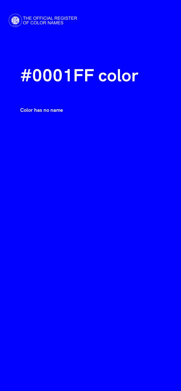 #0001FF color image