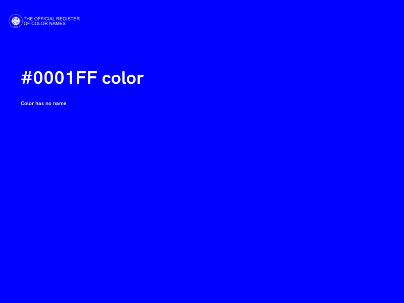 #0001FF color image