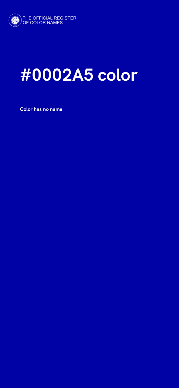 #0002A5 color image