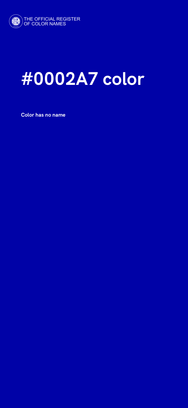 #0002A7 color image