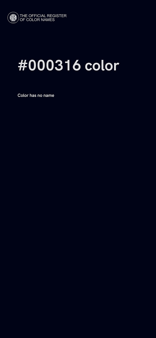 #000316 color image