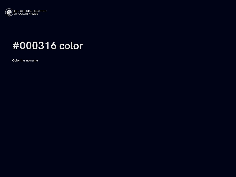 #000316 color image