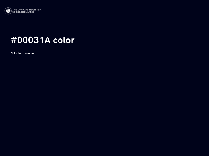 #00031A color image