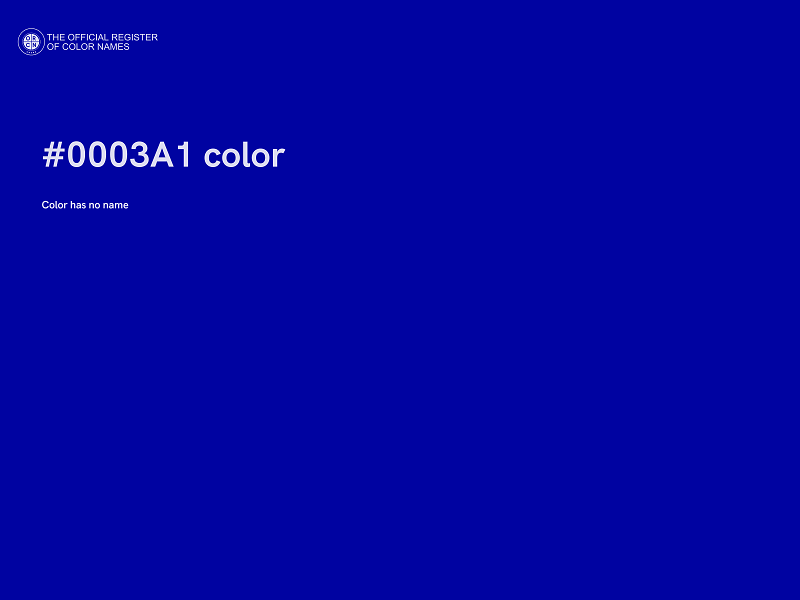 #0003A1 color image