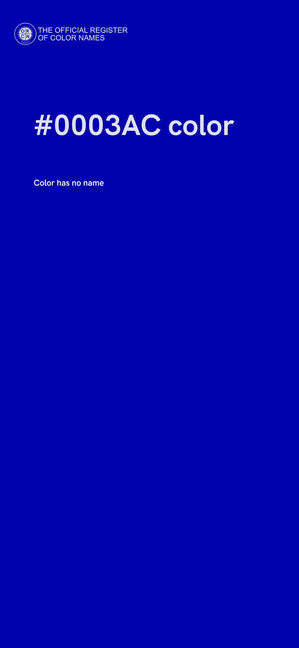 #0003AC color image