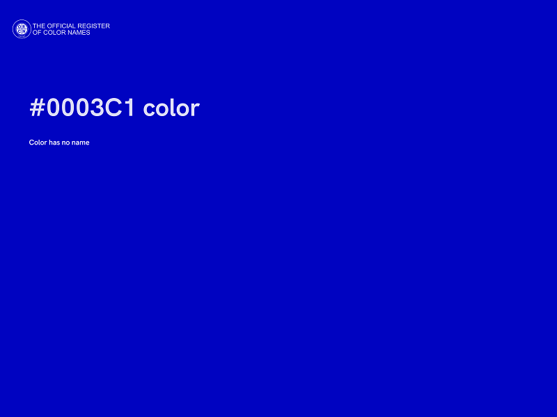 #0003C1 color image