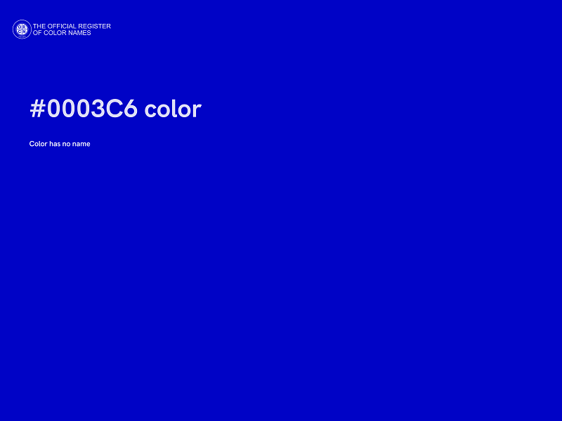 #0003C6 color image