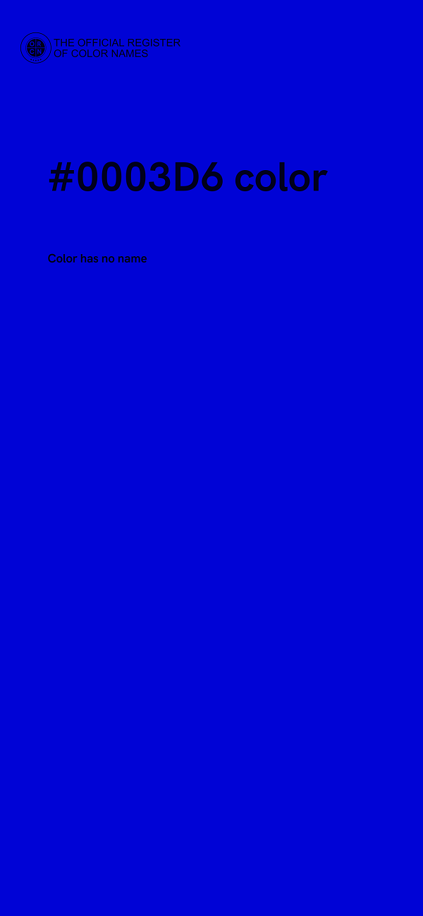 #0003D6 color image