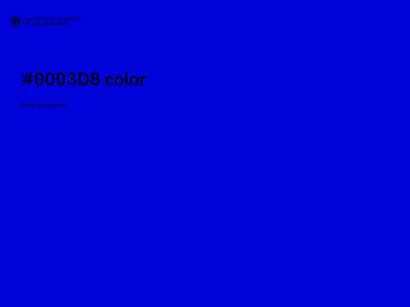 #0003D8 color image